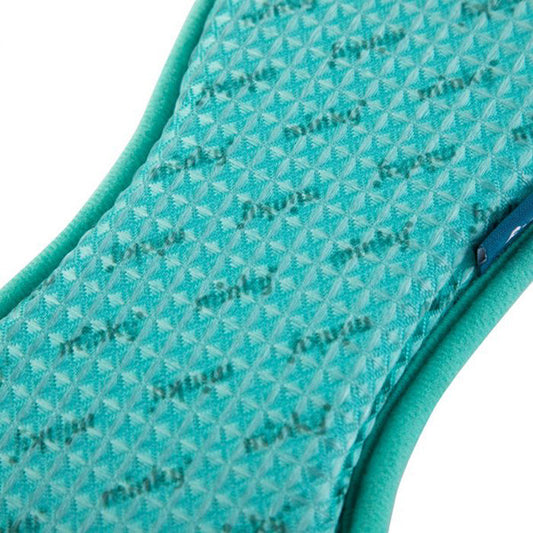 Minky M Panno Spugna per Pulizia – Bianco con Bordo Turchese (Forza di Pulizia 3-in-1)