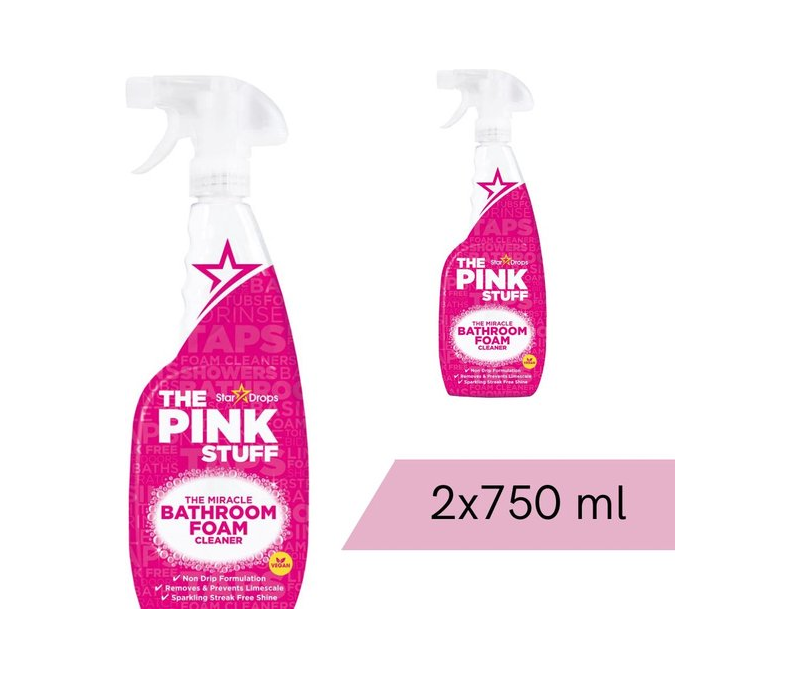 Stardrops The Pink Stuff - Piana do łazienki - Środek czyszczący do łazienki - 2 sztuki