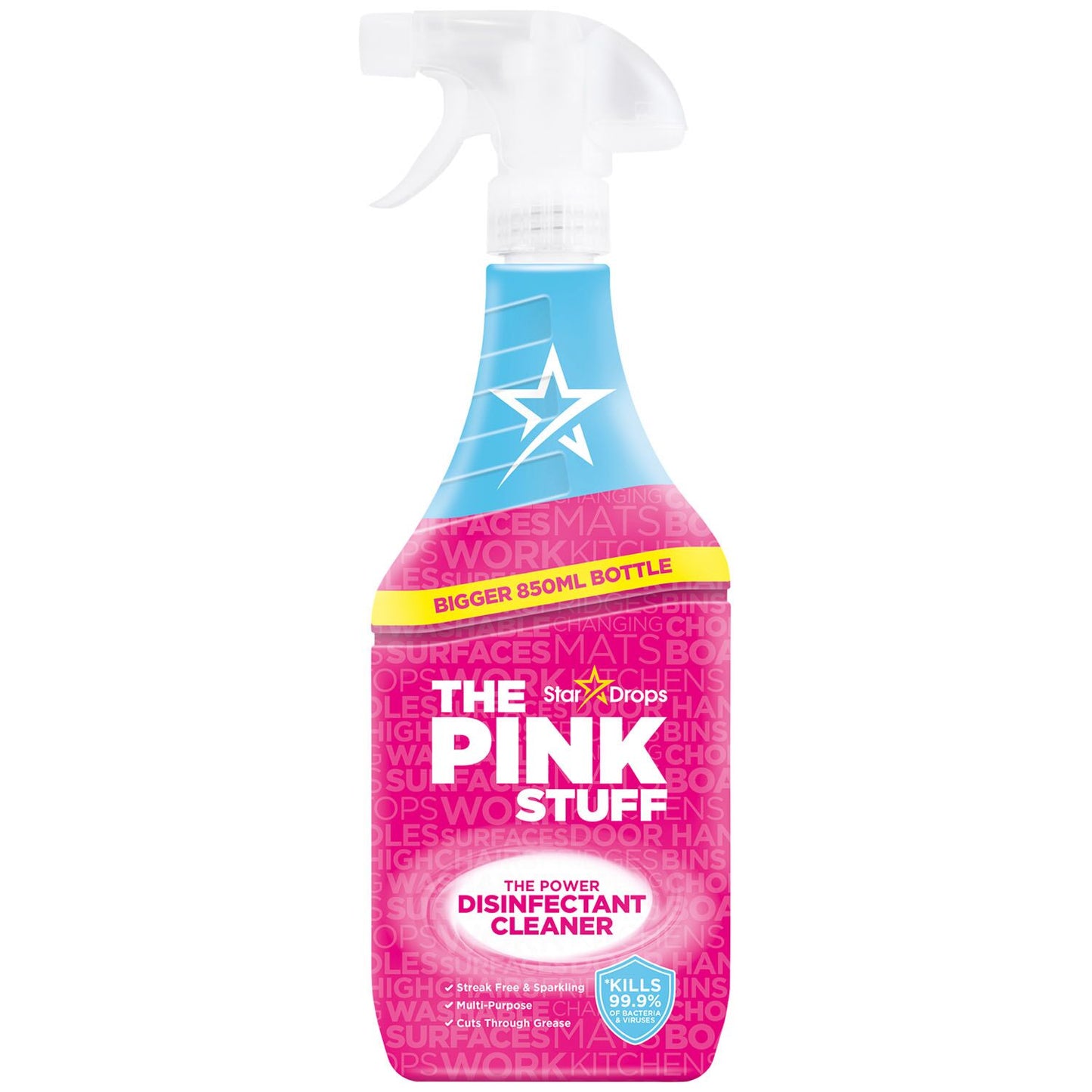 Pink Stuff Galingas dezinfekavimo valiklis - Visų paviršių valiklis plytelėms ir sanitarijai - 850ml