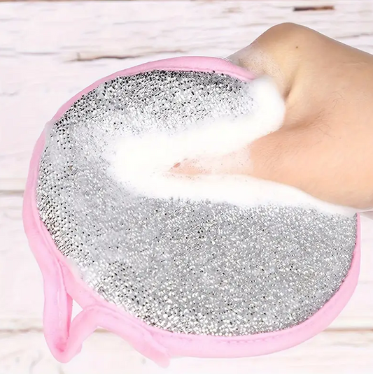 Pink Scrubbing Sponge - Small & Light