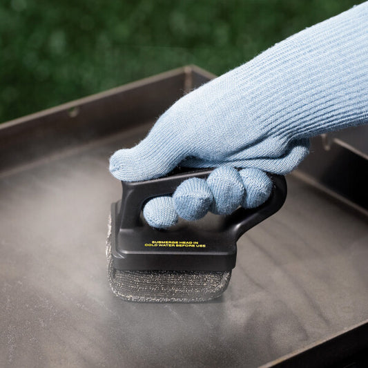 Scrub Daddy MR. BAR-B-Q XL Szczotka parowa do grilla – Szeroka szczotka do grilla, płyty grillowej i planchy