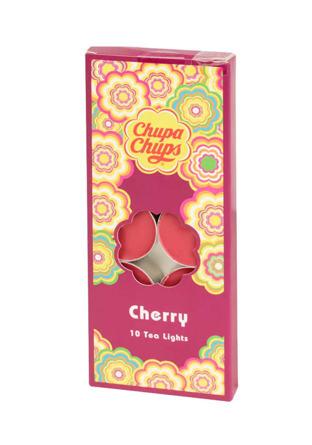 Candele de ceai Chupa Chups cu parfum 10 bucati - Cirese