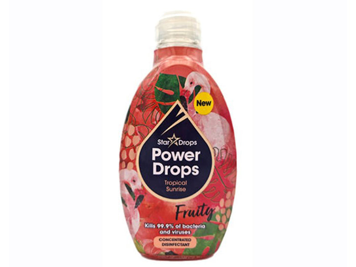 The Pink Stuff Power Drops Koncentrovaný dezinfekčný prostriedok Ovocný Tropický východ slnka 250ml