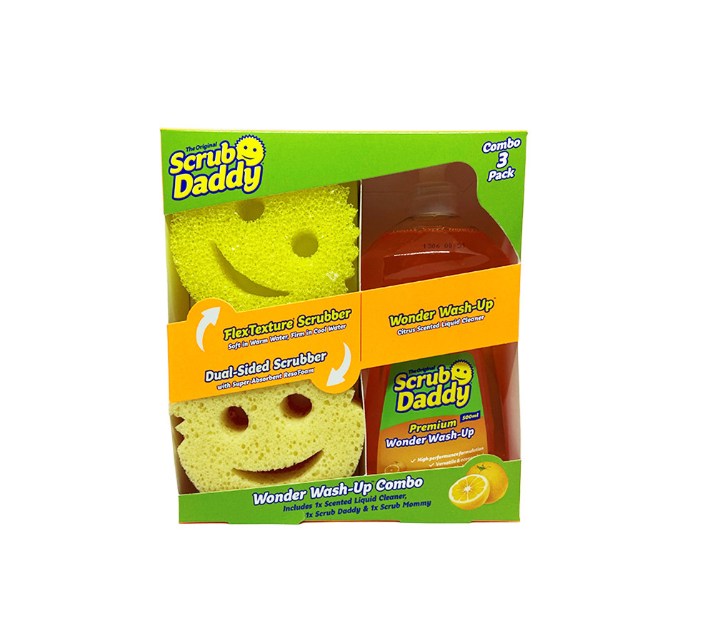 Scrub Daddy | Wonder Wash-Up Combo | detergente premium com Scrub Daddy e Scrub Mommy