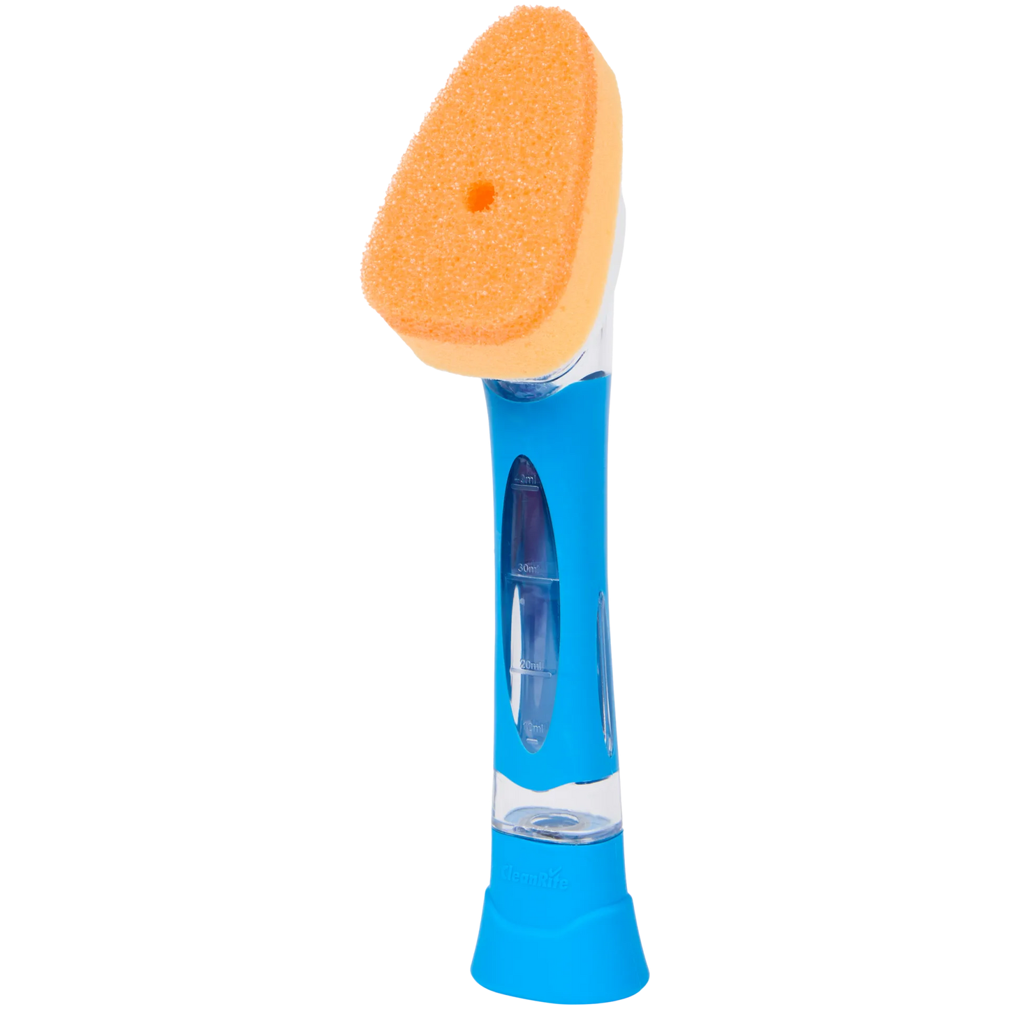 CleanRite Spugna per piatti con dispenser di sapone – Manico ricaricabile – Blu