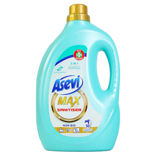 Asevi Detergente Líquido Max Sanitiser 2500 ml (50 lavados)
