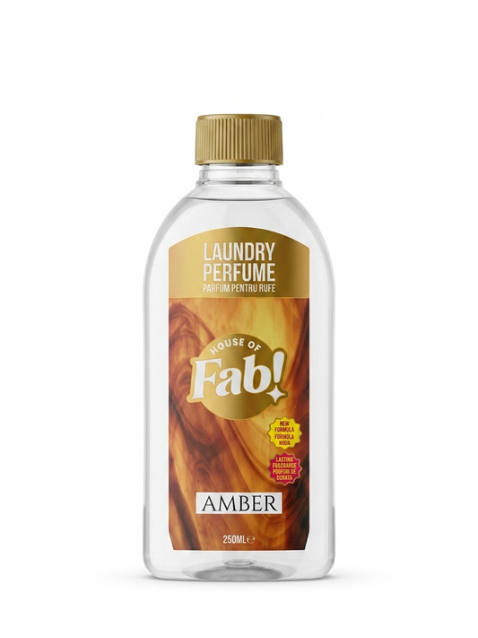 Fabulosa Profumo per Bucato Amber 250ml – Profumo per Bucato dal Delizioso Aroma – Intensificatore di Profumo per Abbigliamento e Biancheria da Letto