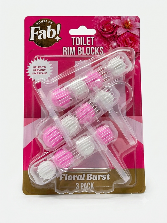 Fabulosa Blocchetti per WC Floral Burst Confezione da 3 – Blocchetti per WC contro il Calcare con Profumo Floreale
