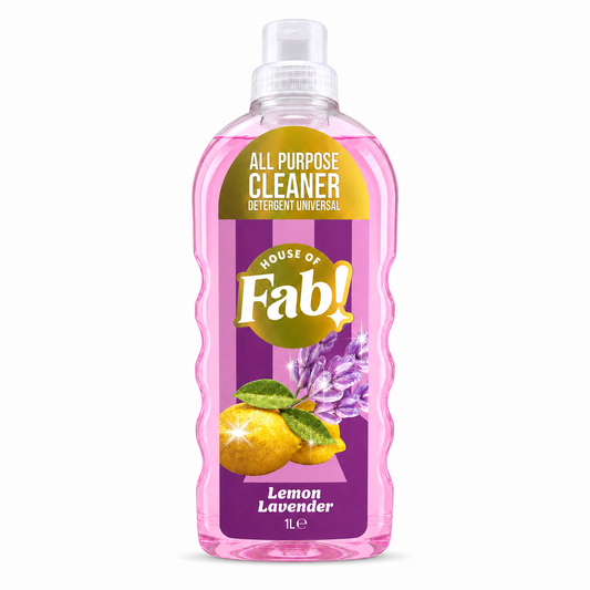 Fabulosa Detergente Universale Limone Lavanda 1000 ml – Detergente Universale Concentrato con Fresco Profumo di Limone e Lavanda