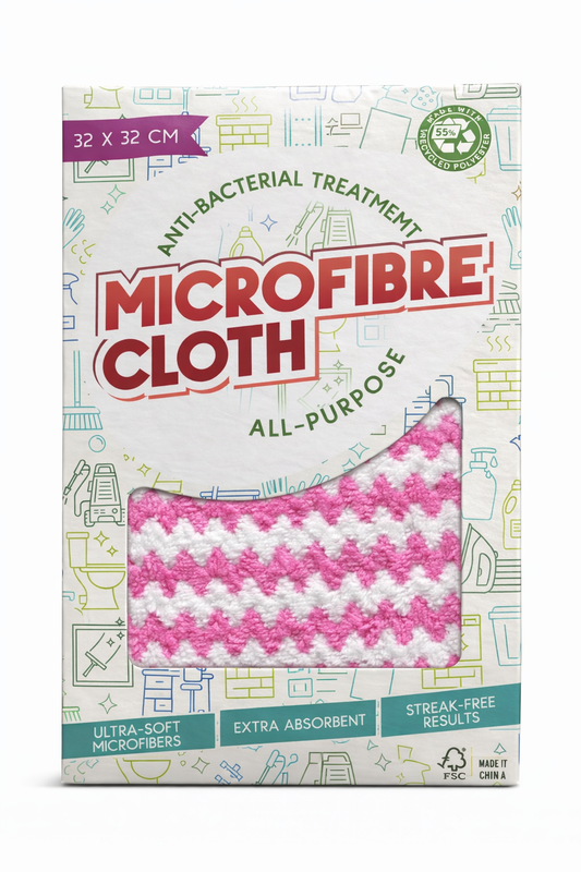 Vaaleanpunainen Mikrokuituliina 32x32 cm Antibakteerinen – Monikäyttöinen Puhdistusliina – Täydellinen Pink Stuffille, TikTok-puhdistukseen, Keittiöön, Kylpyhuoneeseen, Ikkunoihin & Autolle