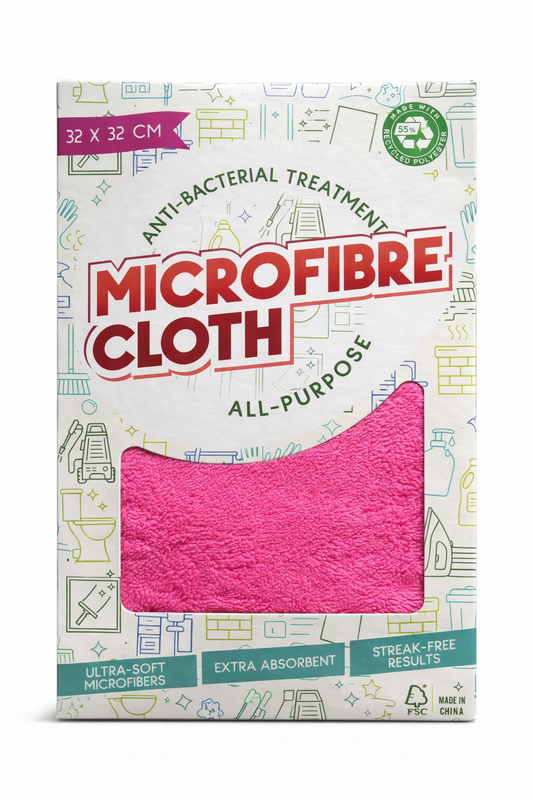 Paño de Microfibra 32x32 cm – Antibacteriano – Paño de Limpieza Rosa – Perfecto para Pink Stuff y Limpieza TikTok