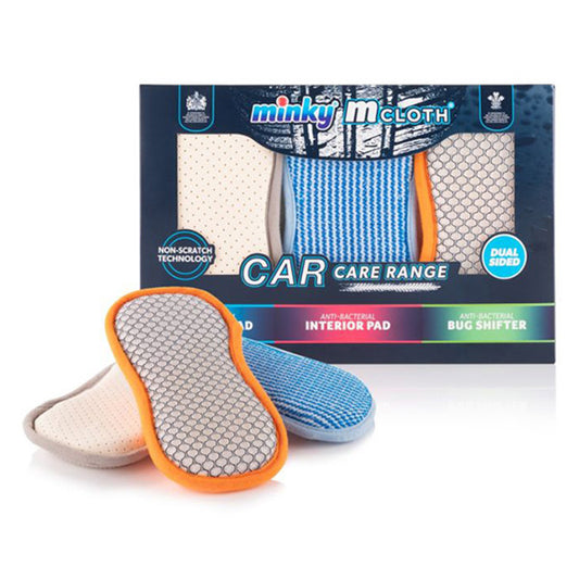 Minky M Panno Spugna per Pulizia Confezione Regalo Auto – 3 Pezzi (Anti-Condensa, Interni & Anti-Insetti)