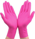 Guanti monouso in nitrile rosa M/L – Guanti senza lattice 20 pezzi