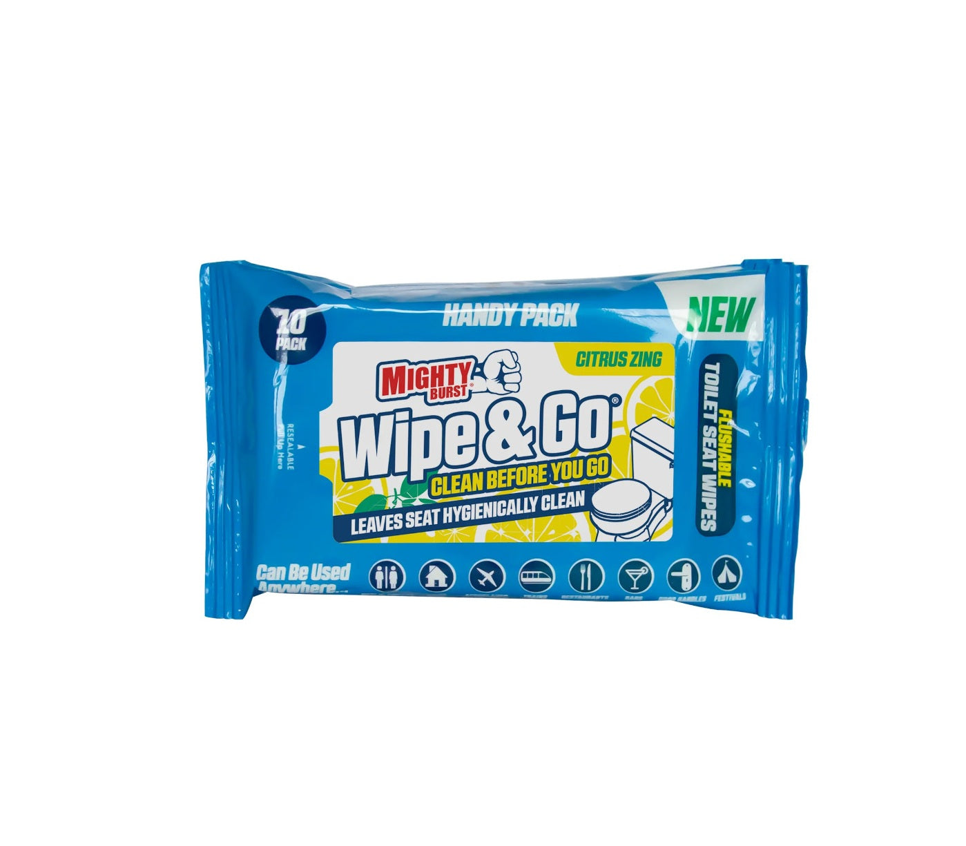 Airpure Mighty Burst Citrus Zing Toallitas Wipe & Go - 3x10 Toallitas