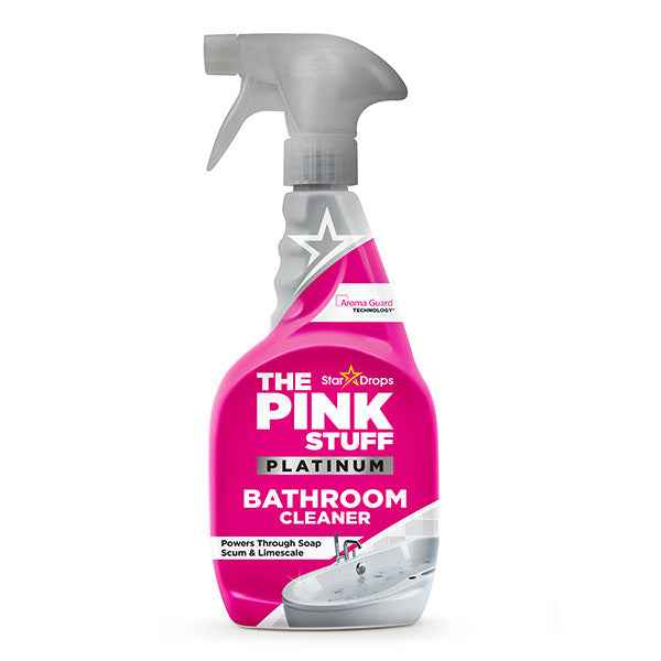 The Pink Stuff Platinum Detergente per Bagno 750 ml – Spray Potente contro Calcare e Residui di Sapone