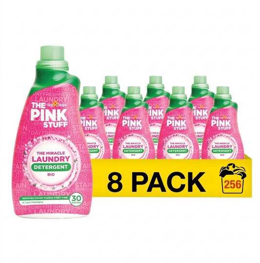 Pink Stuff Nestemäinen pesuaine biologinen 960ml - 8 pakkausta