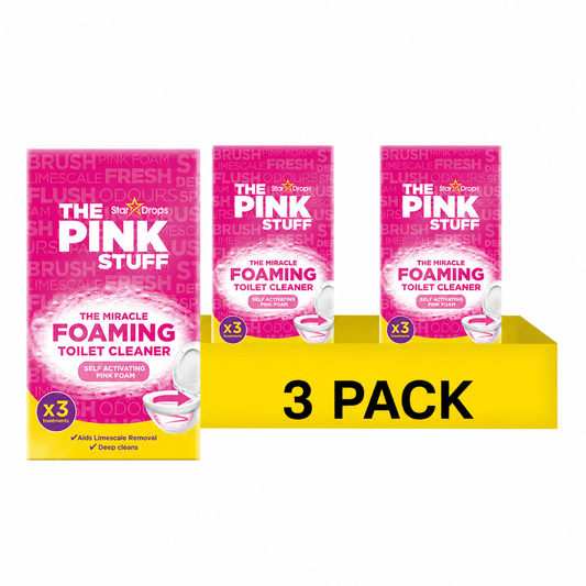 The Pink Stuff | Čudežni penasti prašek za stranišče | Prašek za čiščenje stranišč | 9 x 100 gram