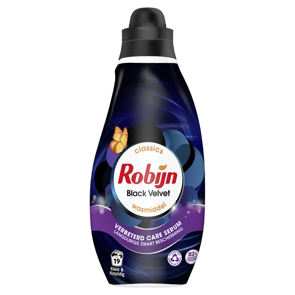 Robijn Detergente Black Velvet 665 ml - Protezione & Profumo di Lusso per Abbigliamento Scuro