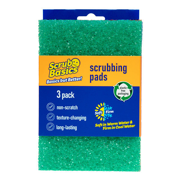 Scrub Daddy Scrub Basics Esponjas de Limpeza – 3 Unidades – Almofadas de Esfregar Potentes para Cozinha e Casa de Banho