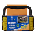 Scrub Daddy MR. BAR-B-Q Juego de Cepillos para Limpiar la Parrilla – Cepillo para Fregar la Barbacoa con 2 Almohadillas de Fregado Adicionales