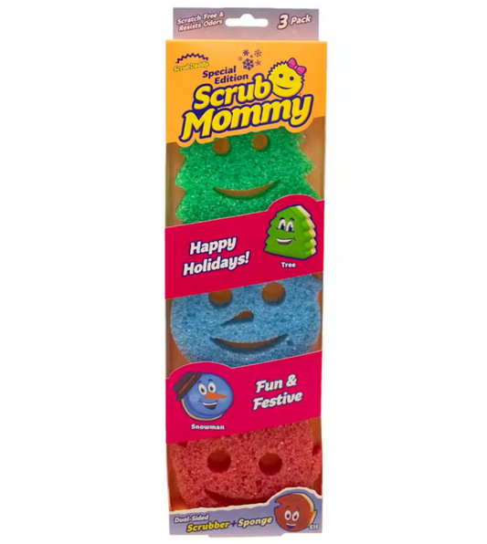 Scrub Daddy Scrub Mommy Christmas 3 darabos csomag - karácsonyi szivacsok