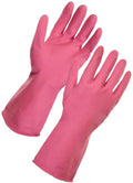 Guanti riutilizzabili rosa per la pulizia (medium)