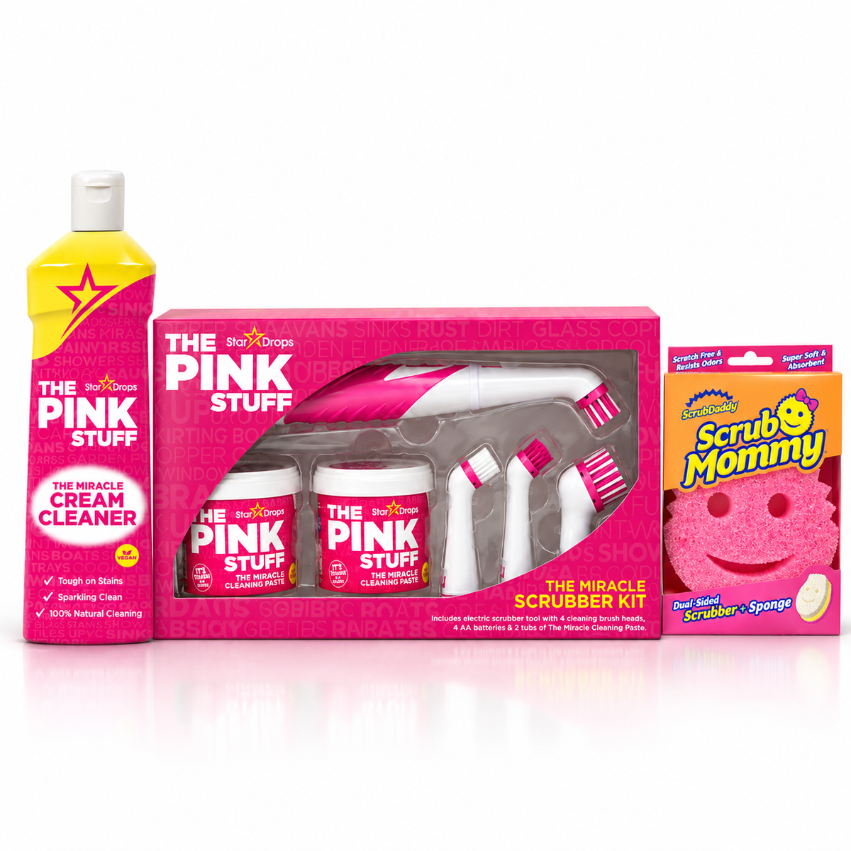 Kit de limpieza profunda para suciedad incrustada – Limpiador eléctrico, limpiador en crema y Scrub Mommy