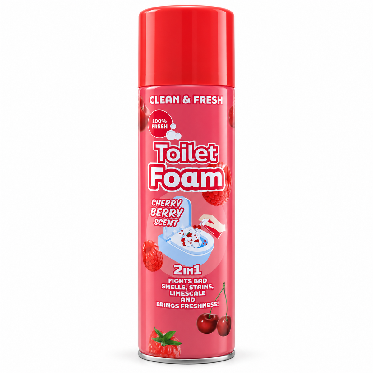 Clean & Fresh Toilet Foam Cherry Berry pjena za čišćenje toaleta 500ml