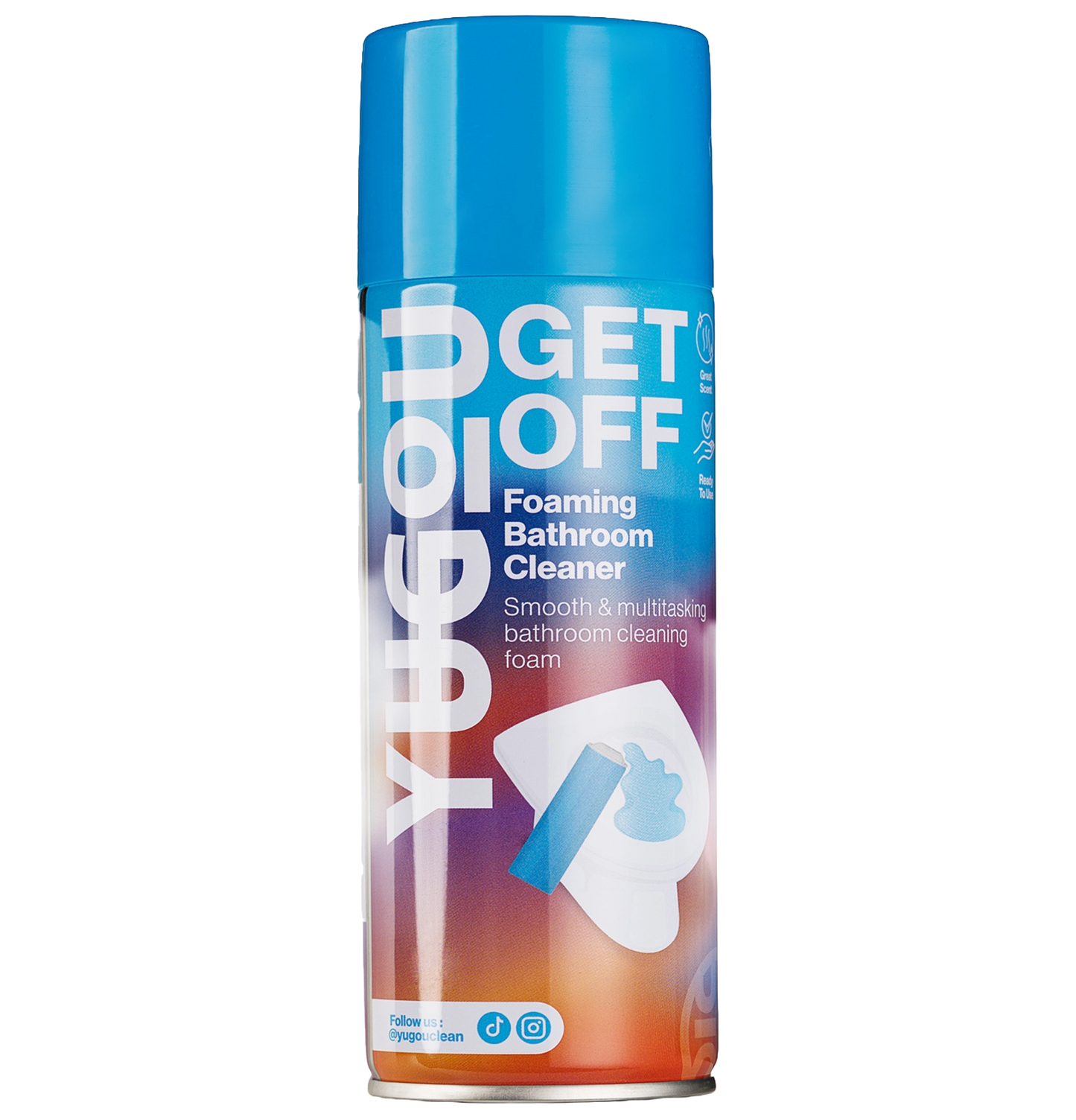 YUGOU Get Off Foaming Bathroom Cleaner 450 ml – Foaming Bathroom Cleaner for Tiles, Shower & Toilet