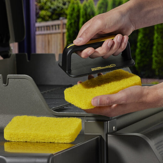 Scrub Daddy MR. BAR-B-Q Zapasowe pady do szczotki – 2 sztuki padów do szorowania BBQ do grilla, płyty grillowej i patelni