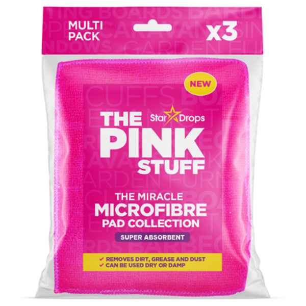 The Pink Stuff Microfibra assorbente panni per la pulizia - 3 pezzi