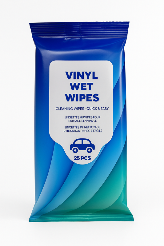 Μαντηλάκια Καθαρισμού Βινυλίου – 25 Τεμάχια – Γρήγορα & Απλά Μαντηλάκια Καθαρισμού για Εσωτερικό Αυτοκινήτου