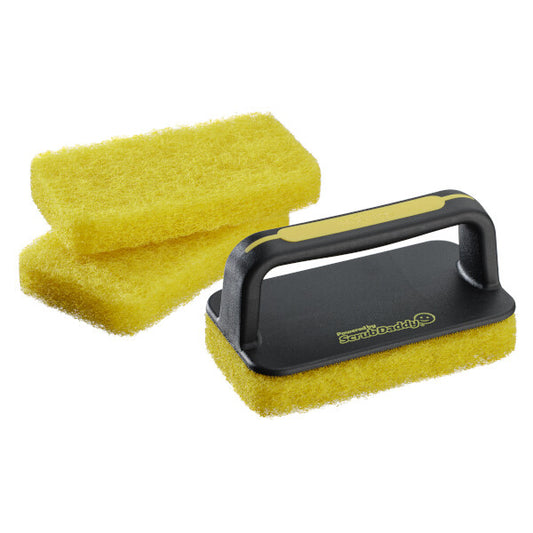 Scrub Daddy MR. BAR-B-Q Set Spazzola per Griglia – Spazzola per Barbecue con 2 Pad Scrubber Extra