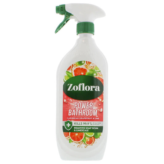 Zoflora Badrumsrengöring Caribbean Grapefruit & Lime 800 ml – Fräsch Citrus Spray för Kalk, Tvålrester, Dusch och Kakel